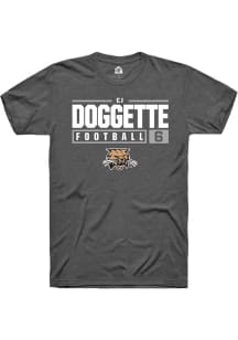 CJ Doggette  Ohio Bobcats Dark Grey Rally NIL Stacked Box Short Sleeve T Shirt