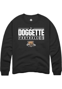 CJ Doggette  Rally Ohio Bobcats Mens Black NIL Stacked Box Long Sleeve Crew Sweatshirt