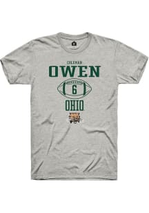 Coleman Owen  Ohio Bobcats Ash Rally NIL Sport Icon Short Sleeve T Shirt