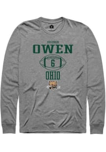 Coleman Owen  Ohio Bobcats Grey Rally NIL Sport Icon Long Sleeve T Shirt
