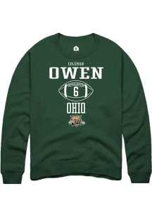 Coleman Owen  Rally Ohio Bobcats Mens Green NIL Sport Icon Long Sleeve Crew Sweatshirt