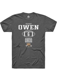 Coleman Owen  Ohio Bobcats Dark Grey Rally NIL Sport Icon Short Sleeve T Shirt