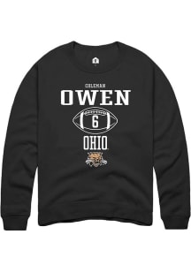 Coleman Owen  Rally Ohio Bobcats Mens Black NIL Sport Icon Long Sleeve Crew Sweatshirt