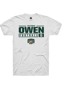 Coleman Owen  Ohio Bobcats White Rally NIL Stacked Box Short Sleeve T Shirt