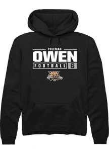 Coleman Owen  Rally Ohio Bobcats Mens Black NIL Stacked Box Long Sleeve Hoodie