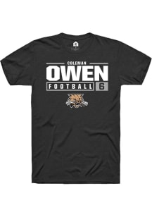 Coleman Owen  Ohio Bobcats Black Rally NIL Stacked Box Short Sleeve T Shirt