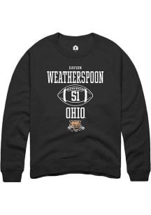 Davion Weatherspoon  Rally Ohio Bobcats Mens Black NIL Sport Icon Long Sleeve Crew Sweatshirt