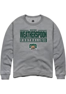 Davion Weatherspoon  Rally Ohio Bobcats Mens Graphite NIL Stacked Box Long Sleeve Crew Sweatshir..