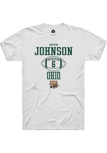 Dustin Johnson  Ohio Bobcats White Rally NIL Sport Icon Short Sleeve T Shirt