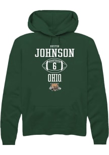 Dustin Johnson  Rally Ohio Bobcats Mens Green NIL Sport Icon Long Sleeve Hoodie