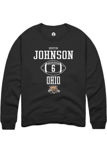 Dustin Johnson  Rally Ohio Bobcats Mens Black NIL Sport Icon Long Sleeve Crew Sweatshirt