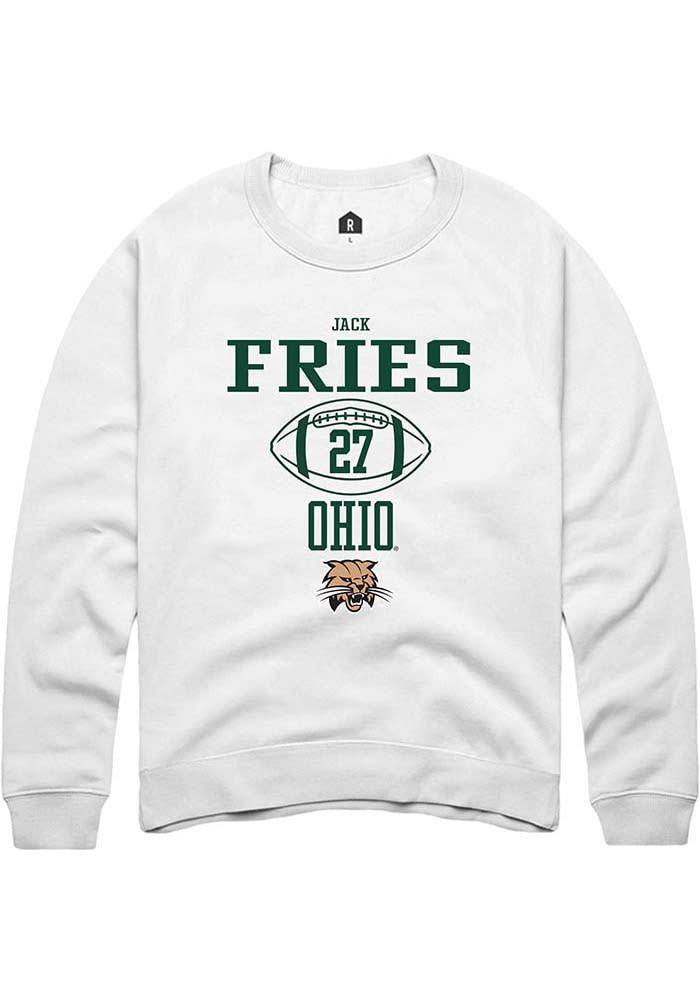 Jack Fries Rally Ohio Bobcats Mens NIL Sport Icon Long Sleeve Crew Sweatshirt