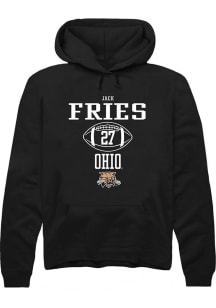 Jack Fries  Rally Ohio Bobcats Mens Black NIL Sport Icon Long Sleeve Hoodie