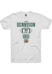 Jacob Dennison  Ohio Bobcats White Rally NIL Sport Icon Short Sleeve T Shirt