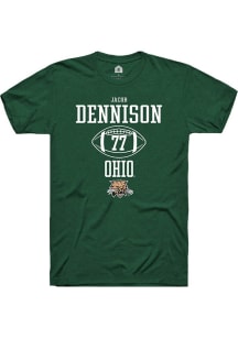 Jacob Dennison  Ohio Bobcats Green Rally NIL Sport Icon Short Sleeve T Shirt