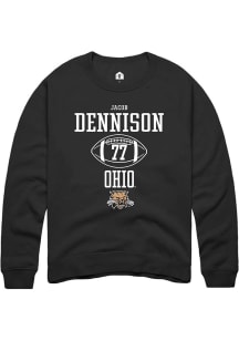 Jacob Dennison  Rally Ohio Bobcats Mens Black NIL Sport Icon Long Sleeve Crew Sweatshirt