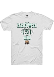 Joseph Habinowski  Ohio Bobcats White Rally NIL Sport Icon Short Sleeve T Shirt