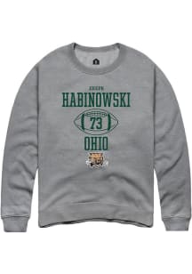 Joseph Habinowski  Rally Ohio Bobcats Mens Graphite NIL Sport Icon Long Sleeve Crew Sweatshirt