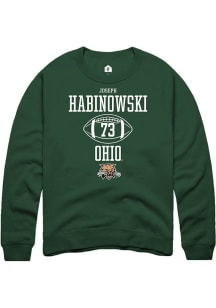 Joseph Habinowski  Rally Ohio Bobcats Mens Green NIL Sport Icon Long Sleeve Crew Sweatshirt