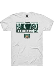 Joseph Habinowski  Ohio Bobcats White Rally NIL Stacked Box Short Sleeve T Shirt