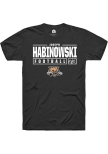 Joseph Habinowski  Ohio Bobcats Black Rally NIL Stacked Box Short Sleeve T Shirt