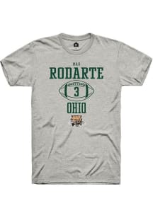 Max Rodarte  Ohio Bobcats Ash Rally NIL Sport Icon Short Sleeve T Shirt