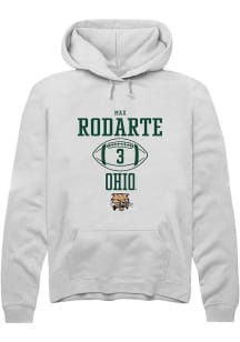 Max Rodarte  Rally Ohio Bobcats Mens White NIL Sport Icon Long Sleeve Hoodie