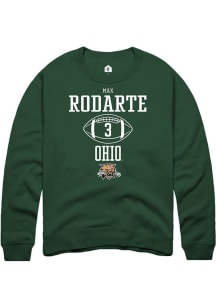 Max Rodarte  Rally Ohio Bobcats Mens Green NIL Sport Icon Long Sleeve Crew Sweatshirt