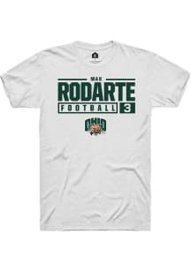 Max Rodarte  Ohio Bobcats White Rally NIL Stacked Box Short Sleeve T Shirt