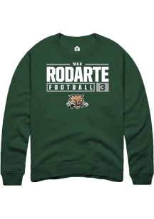 Max Rodarte  Rally Ohio Bobcats Mens Green NIL Stacked Box Long Sleeve Crew Sweatshirt