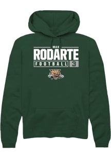 Max Rodarte  Rally Ohio Bobcats Mens Green NIL Stacked Box Long Sleeve Hoodie