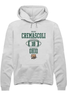 Miles Cremascoli  Rally Ohio Bobcats Mens White NIL Sport Icon Long Sleeve Hoodie