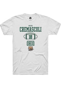 Miles Cremascoli  Ohio Bobcats White Rally NIL Sport Icon Short Sleeve T Shirt