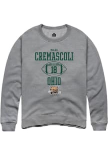 Miles Cremascoli  Rally Ohio Bobcats Mens Graphite NIL Sport Icon Long Sleeve Crew Sweatshirt