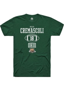 Miles Cremascoli  Ohio Bobcats Green Rally NIL Sport Icon Short Sleeve T Shirt