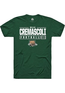 Miles Cremascoli  Ohio Bobcats Green Rally NIL Stacked Box Short Sleeve T Shirt
