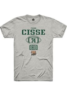 Tigana Cisse  Ohio Bobcats Ash Rally NIL Sport Icon Short Sleeve T Shirt