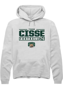 Tigana Cisse  Rally Ohio Bobcats Mens White NIL Stacked Box Long Sleeve Hoodie