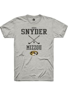 Brock Snyder  Missouri Tigers Ash Rally NIL Sport Icon Short Sleeve T Shirt