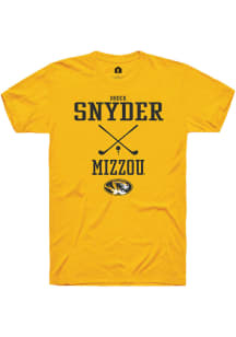 Brock Snyder  Missouri Tigers Gold Rally NIL Sport Icon Short Sleeve T Shirt