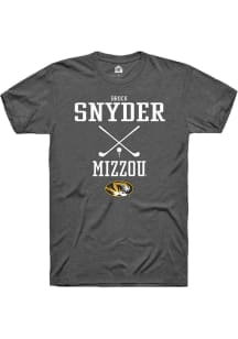 Brock Snyder  Missouri Tigers Dark Grey Rally NIL Sport Icon Short Sleeve T Shirt