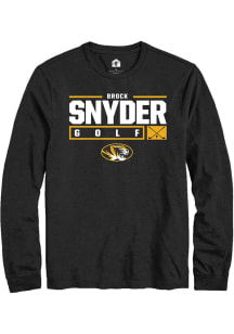 Brock Snyder  Missouri Tigers Black Rally NIL Stacked Box Long Sleeve T Shirt