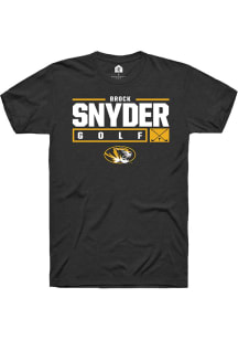 Brock Snyder  Missouri Tigers Black Rally NIL Stacked Box Short Sleeve T Shirt