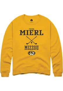 Trevor Mierl  Rally Missouri Tigers Mens Gold NIL Sport Icon Long Sleeve Crew Sweatshirt