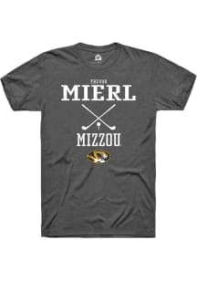 Trevor Mierl  Missouri Tigers Dark Grey Rally NIL Sport Icon Short Sleeve T Shirt