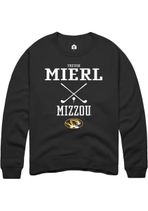 Trevor Mierl  Rally Missouri Tigers Mens Black NIL Sport Icon Long Sleeve Crew Sweatshirt