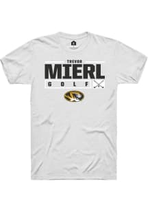 Trevor Mierl  Missouri Tigers White Rally NIL Stacked Box Short Sleeve T Shirt
