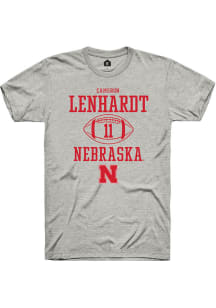 Cameron Lenhardt Ash Nebraska Cornhuskers NIL Sport Icon Short Sleeve T Shirt