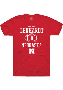 Cameron Lenhardt Red Nebraska Cornhuskers NIL Sport Icon Short Sleeve T Shirt