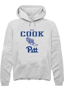 Ryan Cook Rally Mens White Pitt Panthers NIL Sport Icon Hooded Sweatshirt